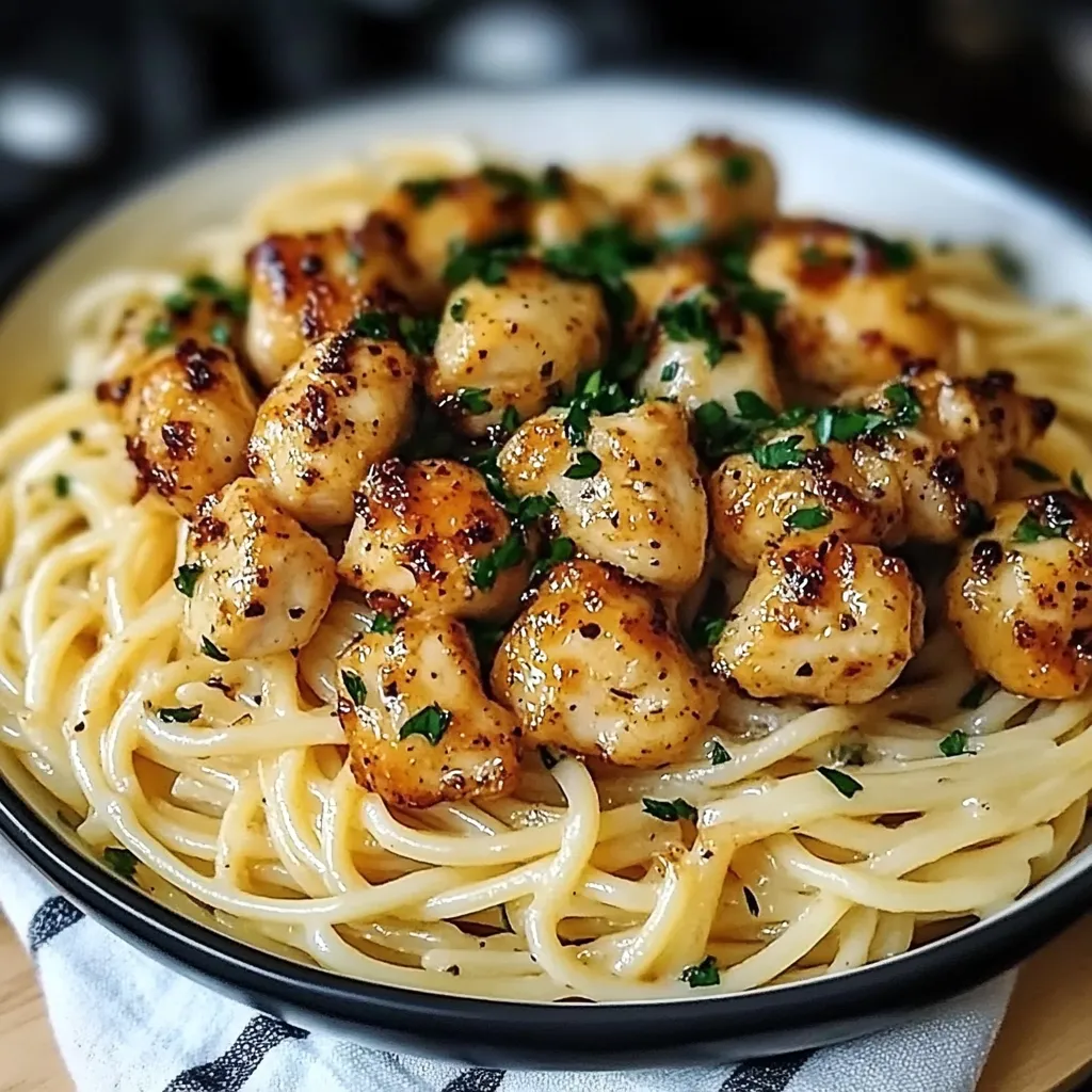 Honey Pepper Chicken & Garlic Cream Pasta