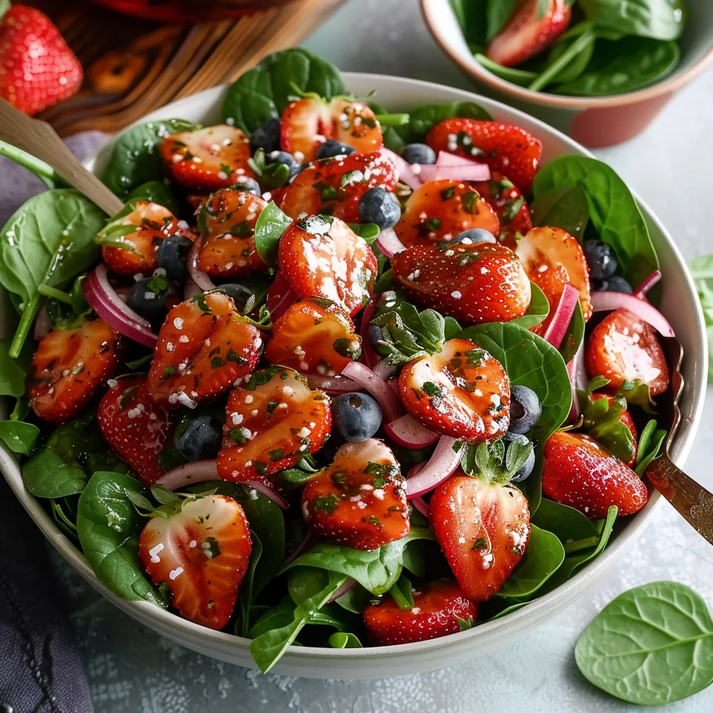 Summer Strawberry Spinach Salad