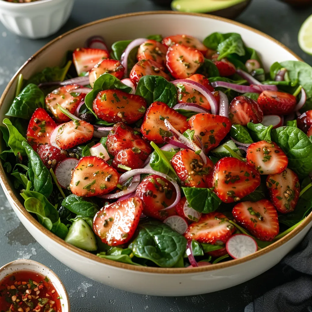 Summer Strawberry Spinach Salad