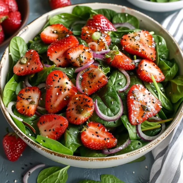 Summer Strawberry Spinach Salad
