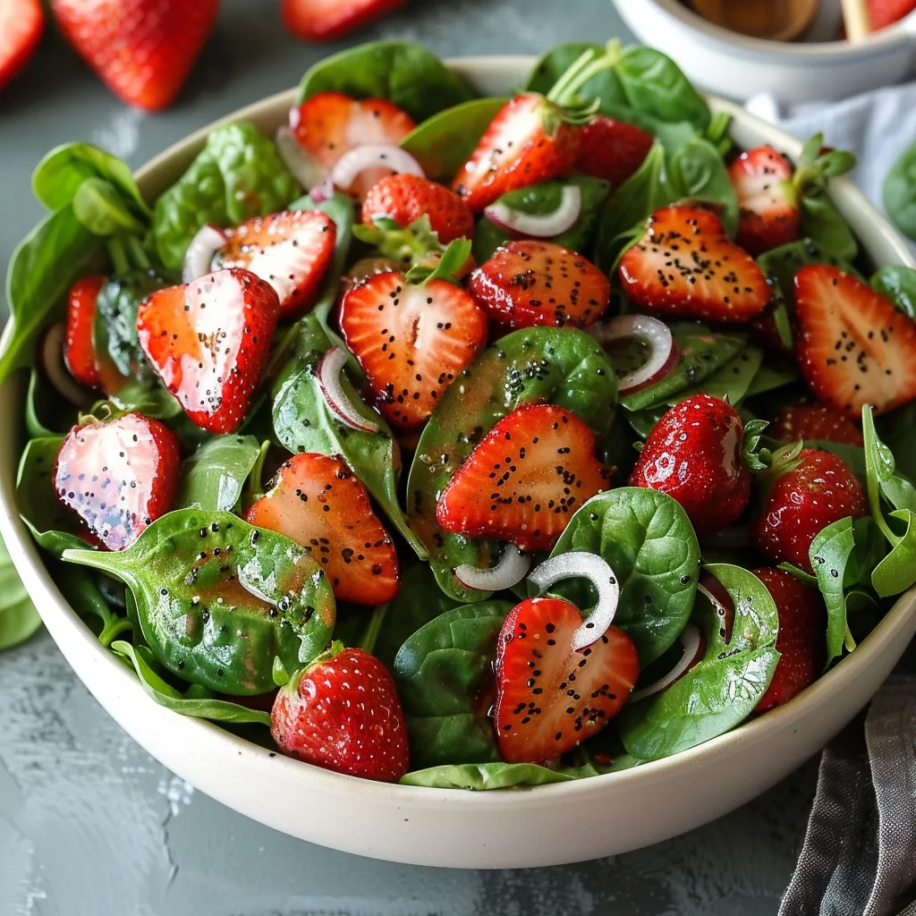 Summer Strawberry Spinach Salad