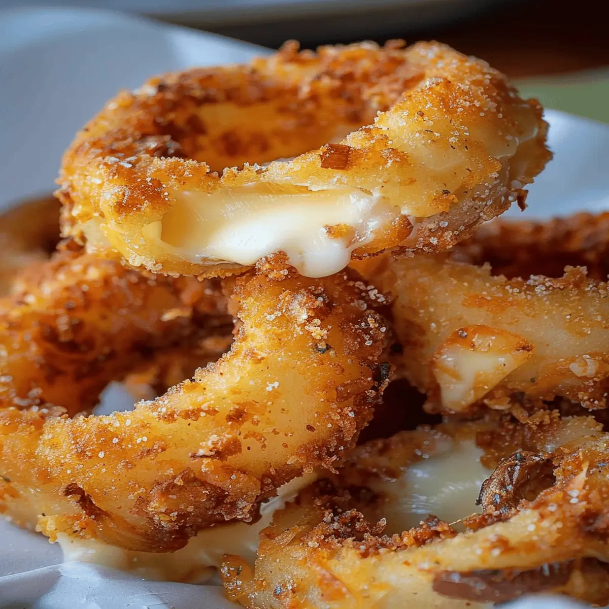 Cheesy Mozzarella Onion Rings