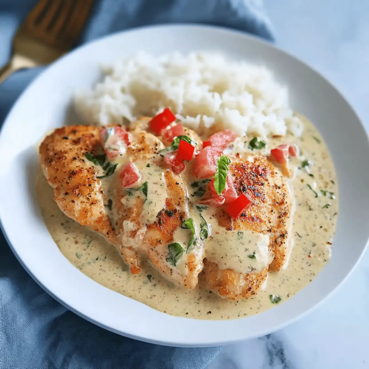 Chicken In Basil Cream