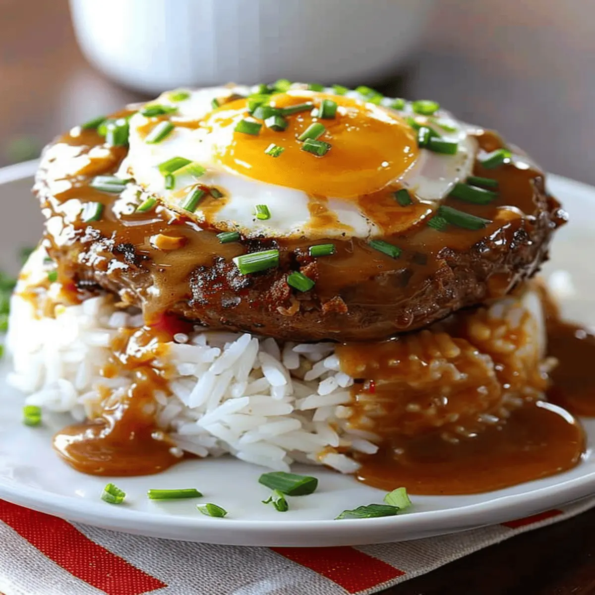 Loco Moco Hawaiian Lunch
