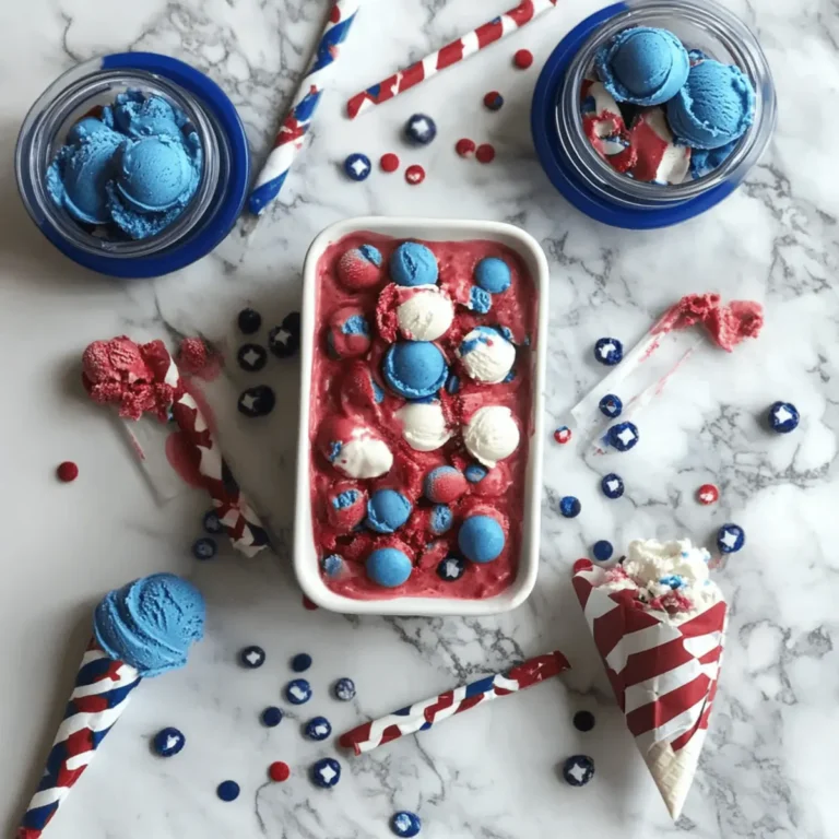 Red White & Blue Ice Cream