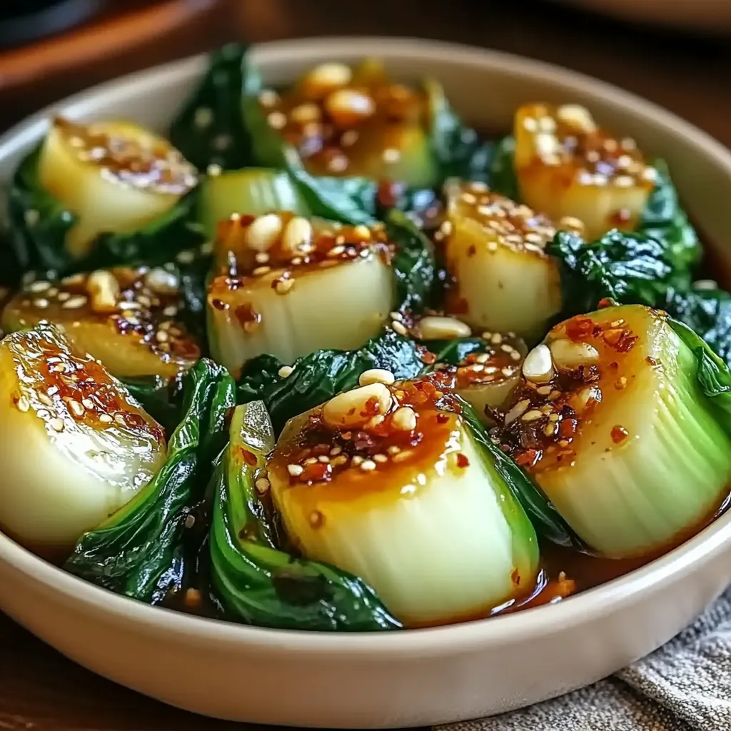 Bok Choy with Ginger Chili Sauce
