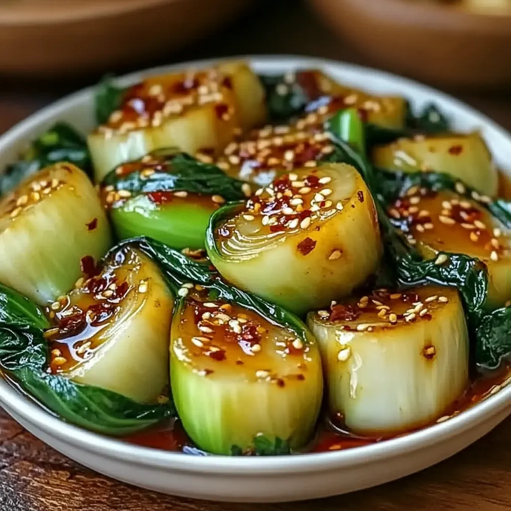 Bok Choy with Ginger Chili Sauce
