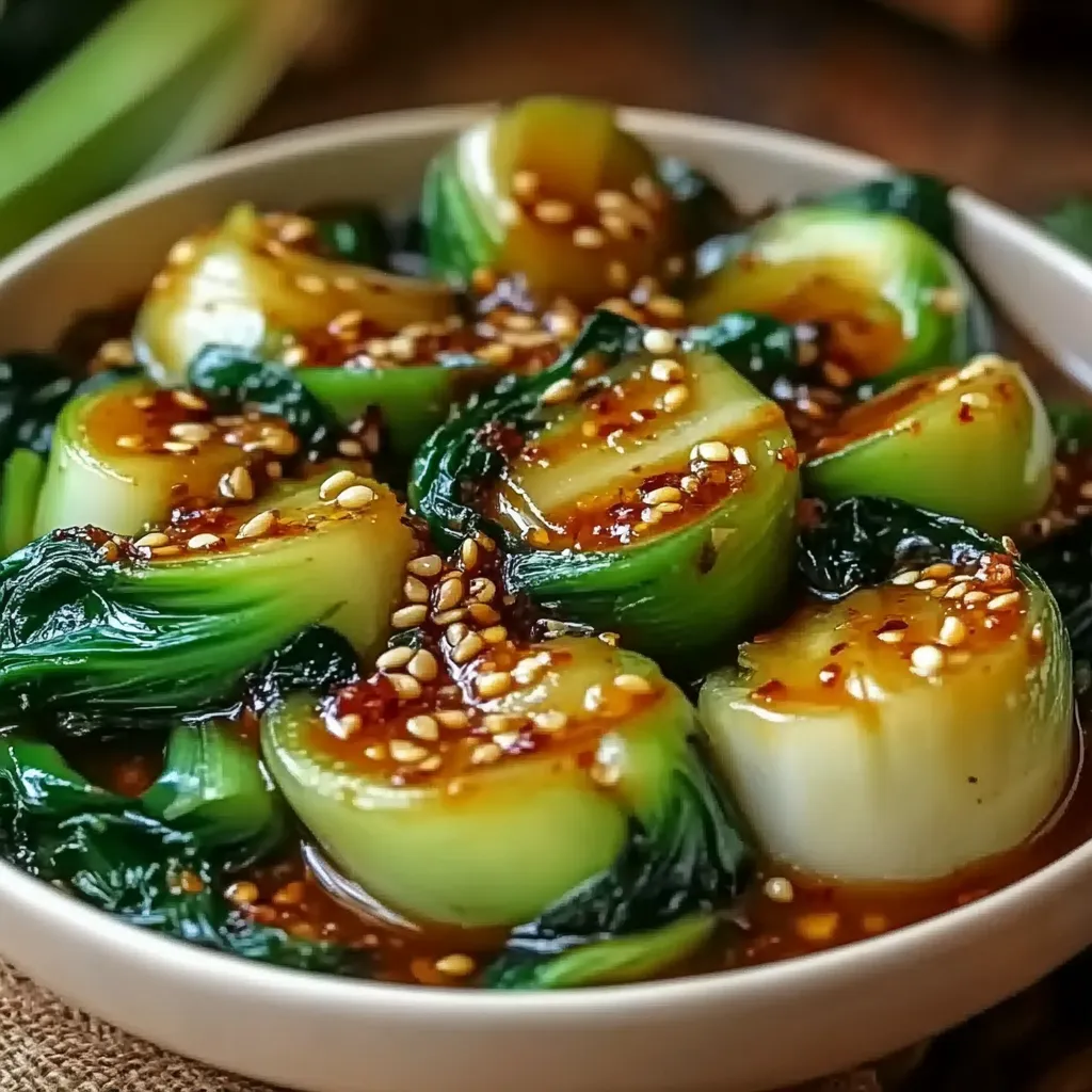 Bok Choy with Ginger Chili Sauce
