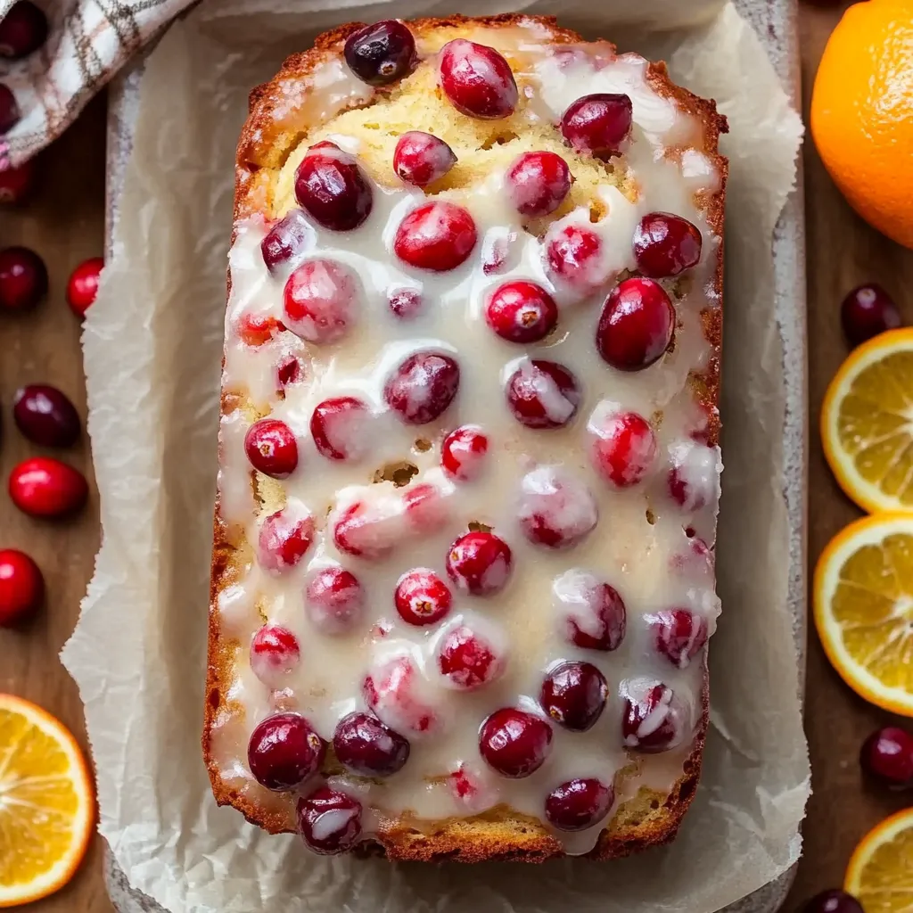 Lemon Rhubarb Loaf with Glaze