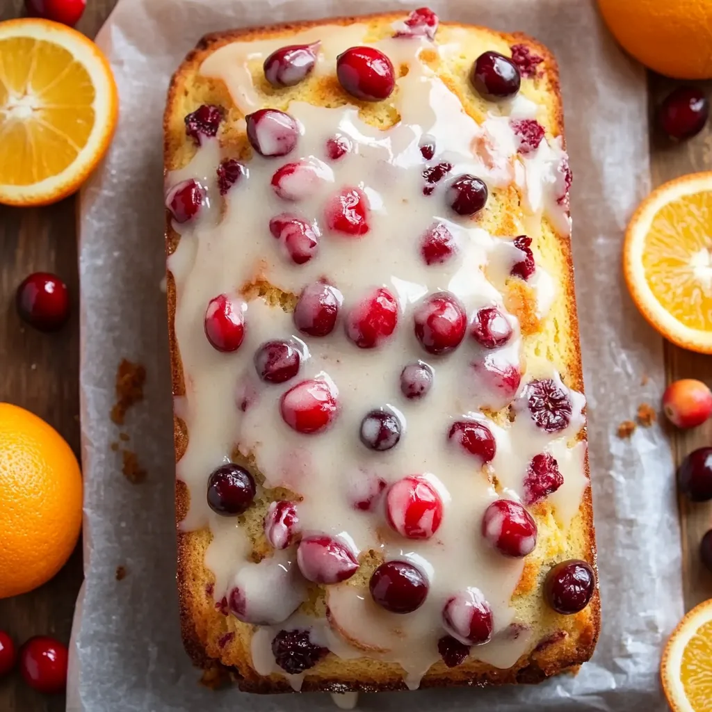 Lemon Rhubarb Loaf with Glaze
