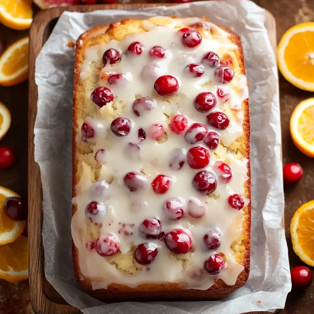 Lemon Rhubarb Loaf with Glaze