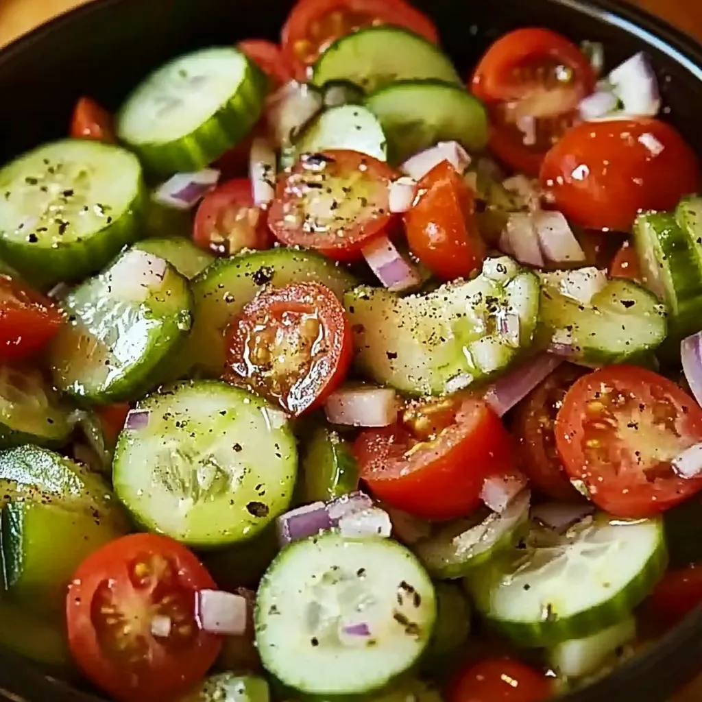 cucumber tomato onion salad