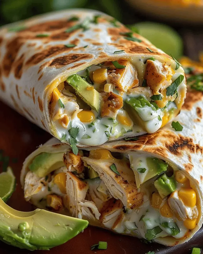 Chicken Avocado Ranch Burritos
