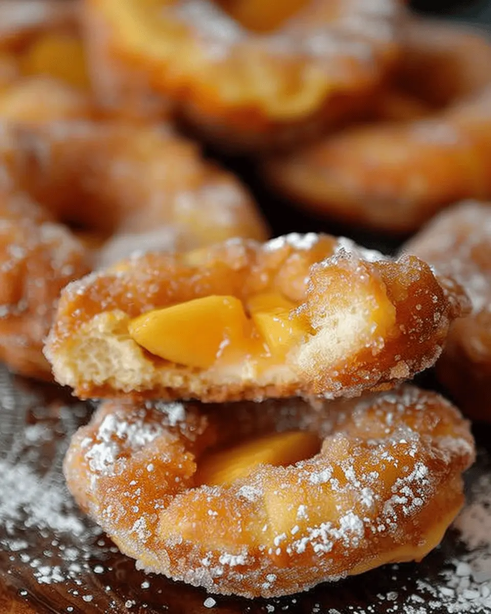 Classic Peach Cobbler Cheesecake Donuts