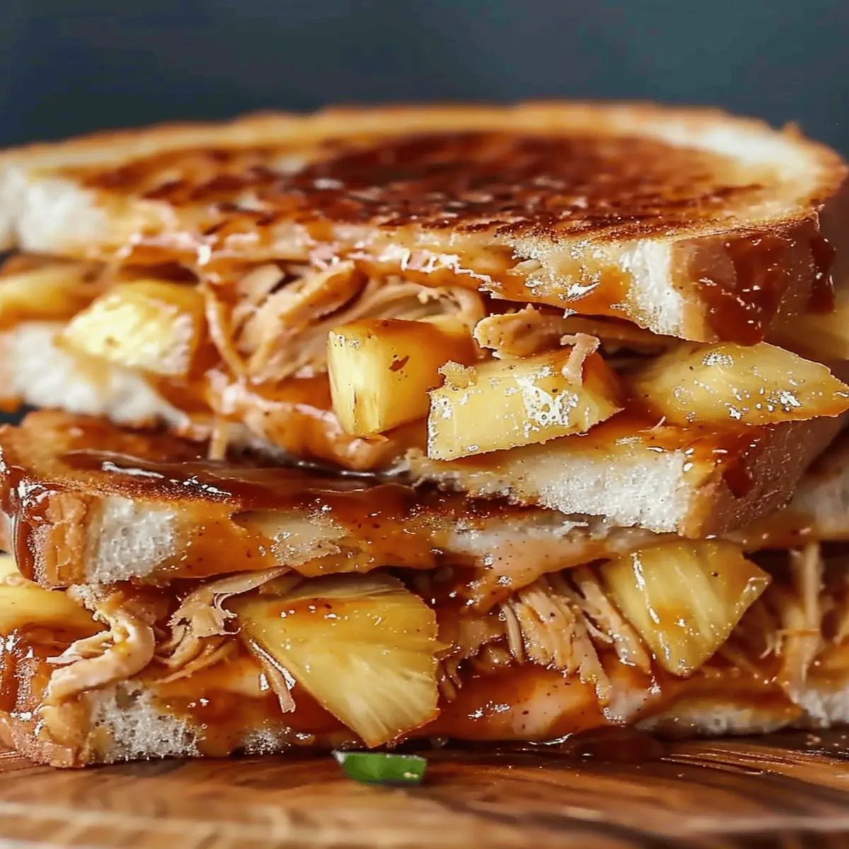 BBQ Chicken Pineapple Grilled Cheese