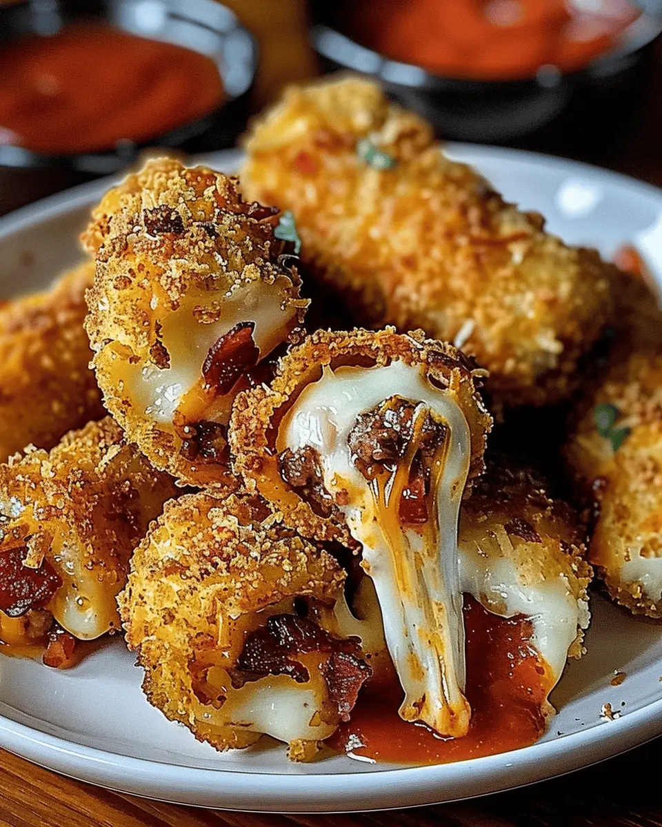 Bacon Cheeseburger Loaded Mozzarella Stick Bombs