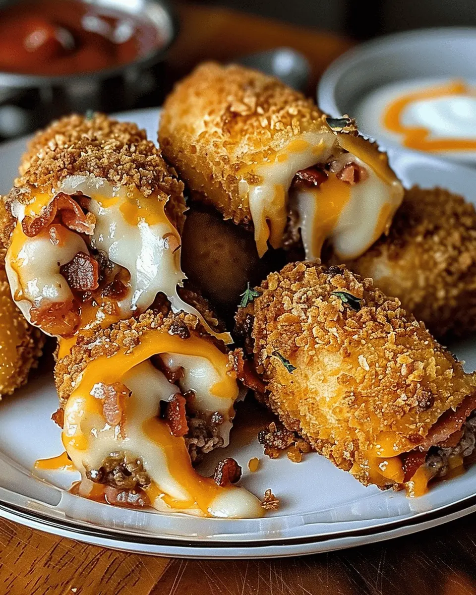 Bacon Cheeseburger Loaded Mozzarella Stick Bombs