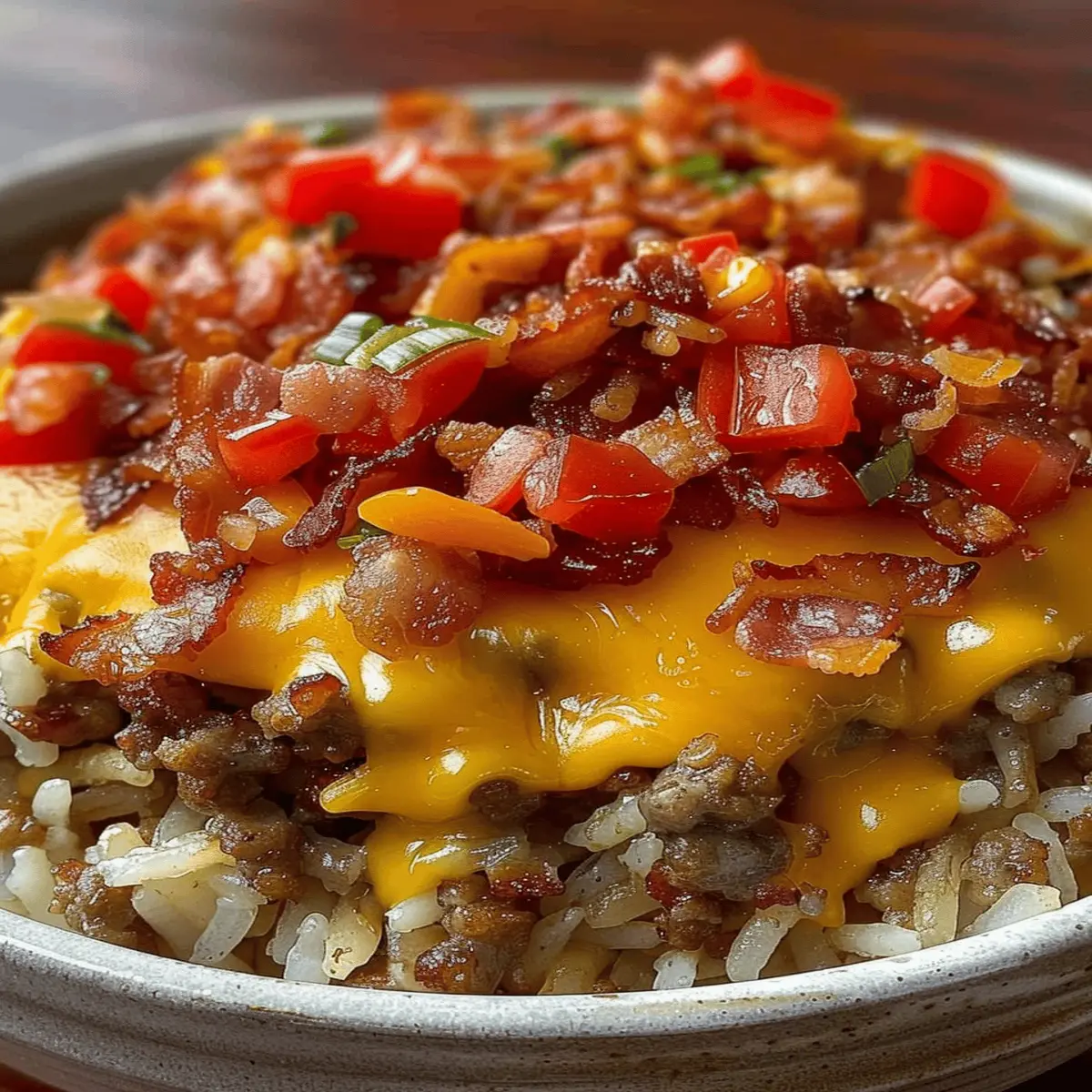 Bacon Cheeseburger Rice
