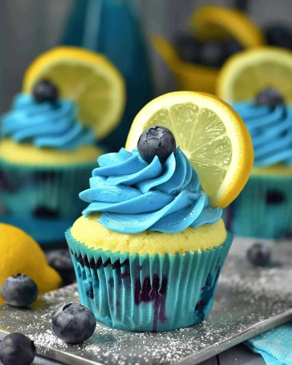 Blueberry Lemonade Cupcakes