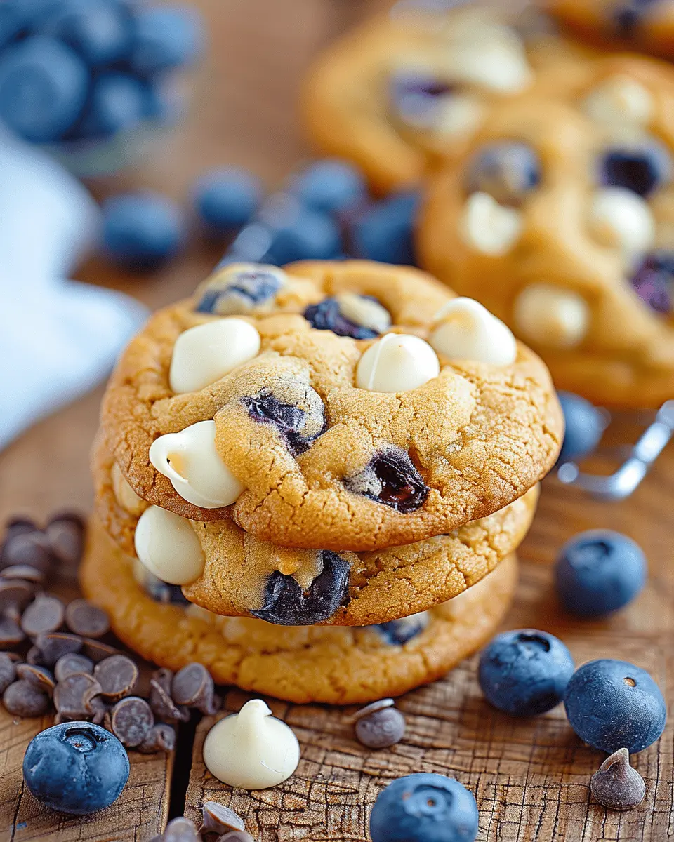 Blueberry White Chocolate Chip Cookies