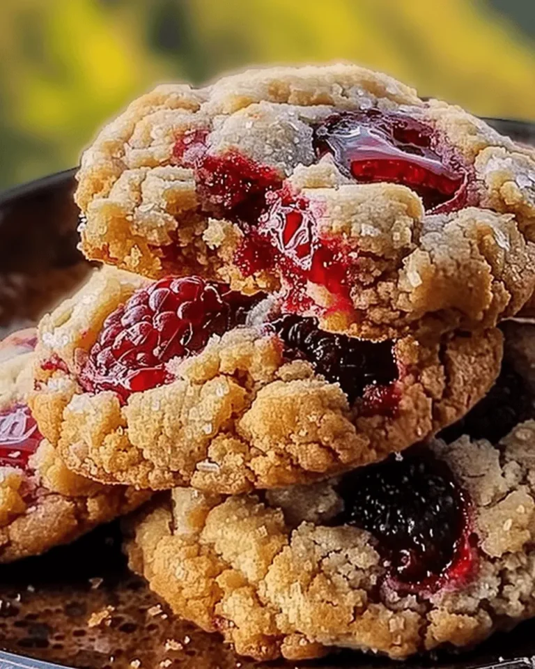 Buttery Raspberry Crumble Cookies