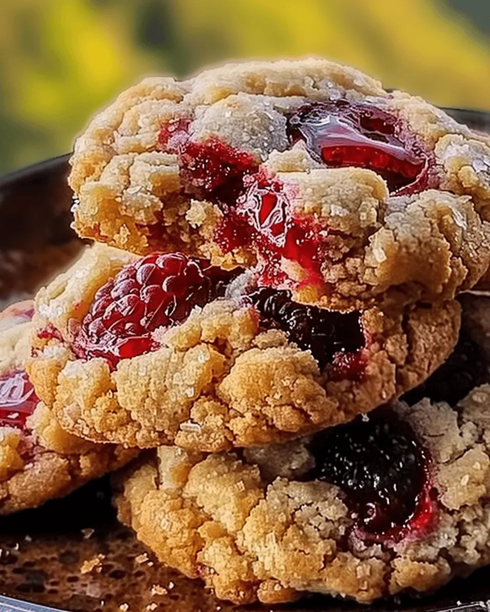 Buttery Raspberry Crumble Cookies