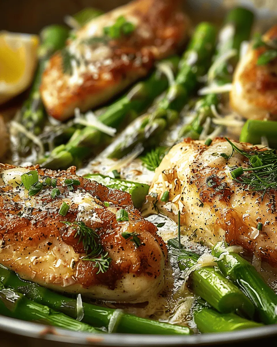 Caesar Chicken with Asparagus
