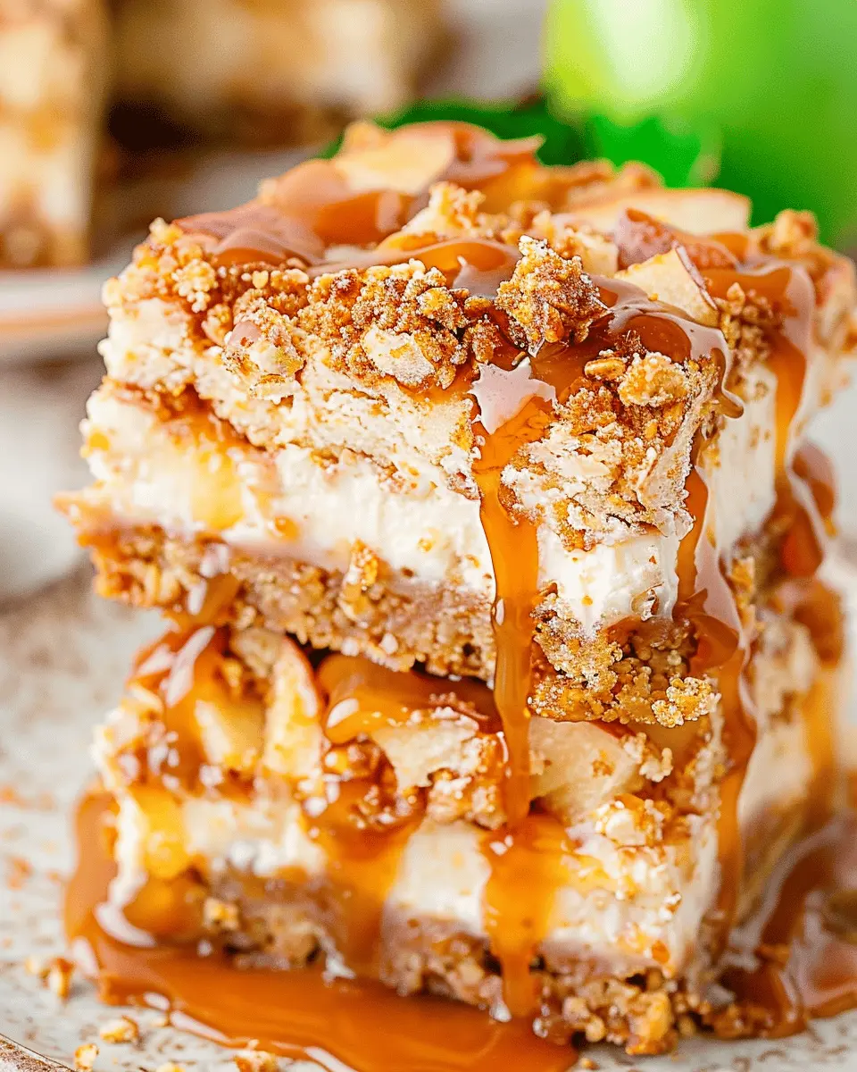 Caramel Apple Cheesecake Bars