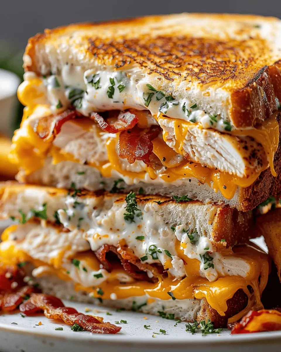 Cheddar Bacon Ranch Chicken Melt