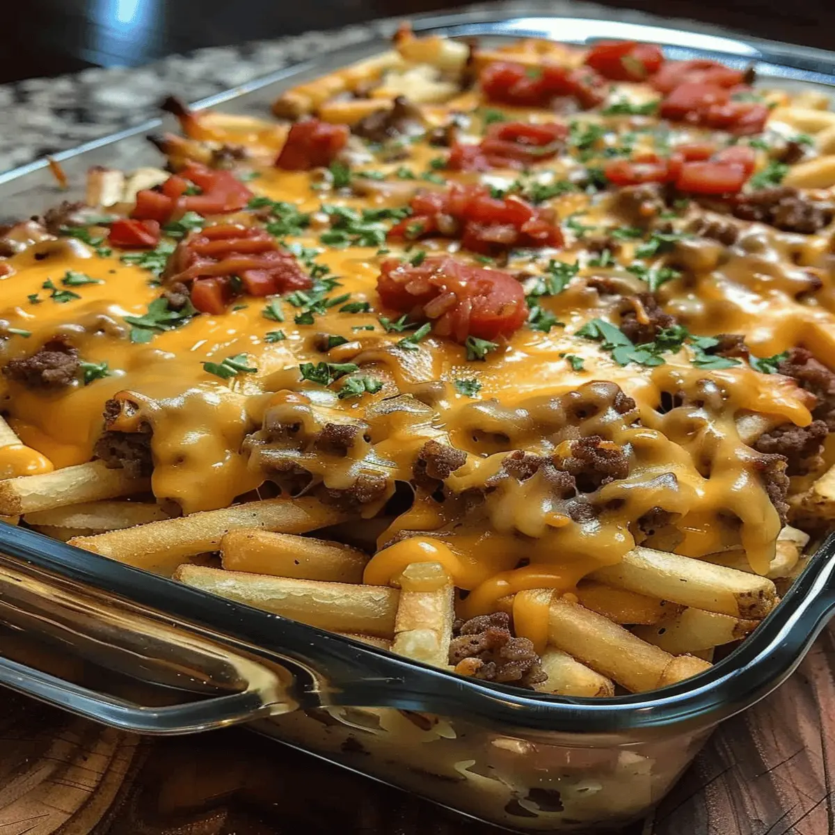 Cheeseburger French Fry Casserole