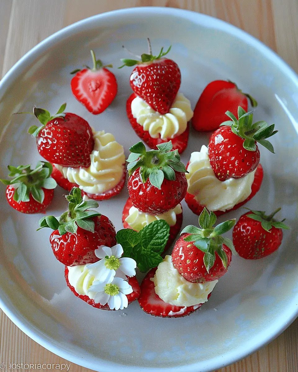 Cheesecake Deviled Strawberries