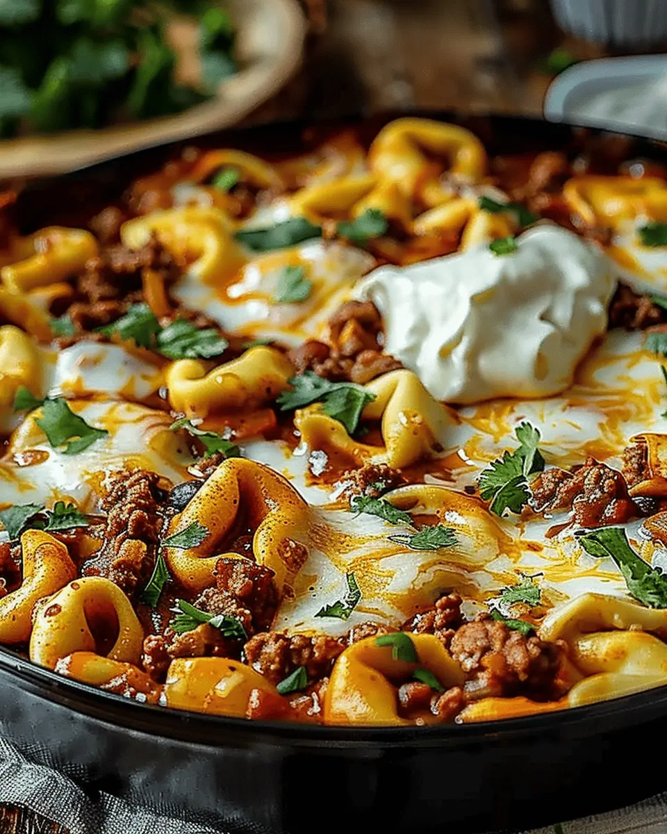 Cheesy Beef Enchiladas Tortellini