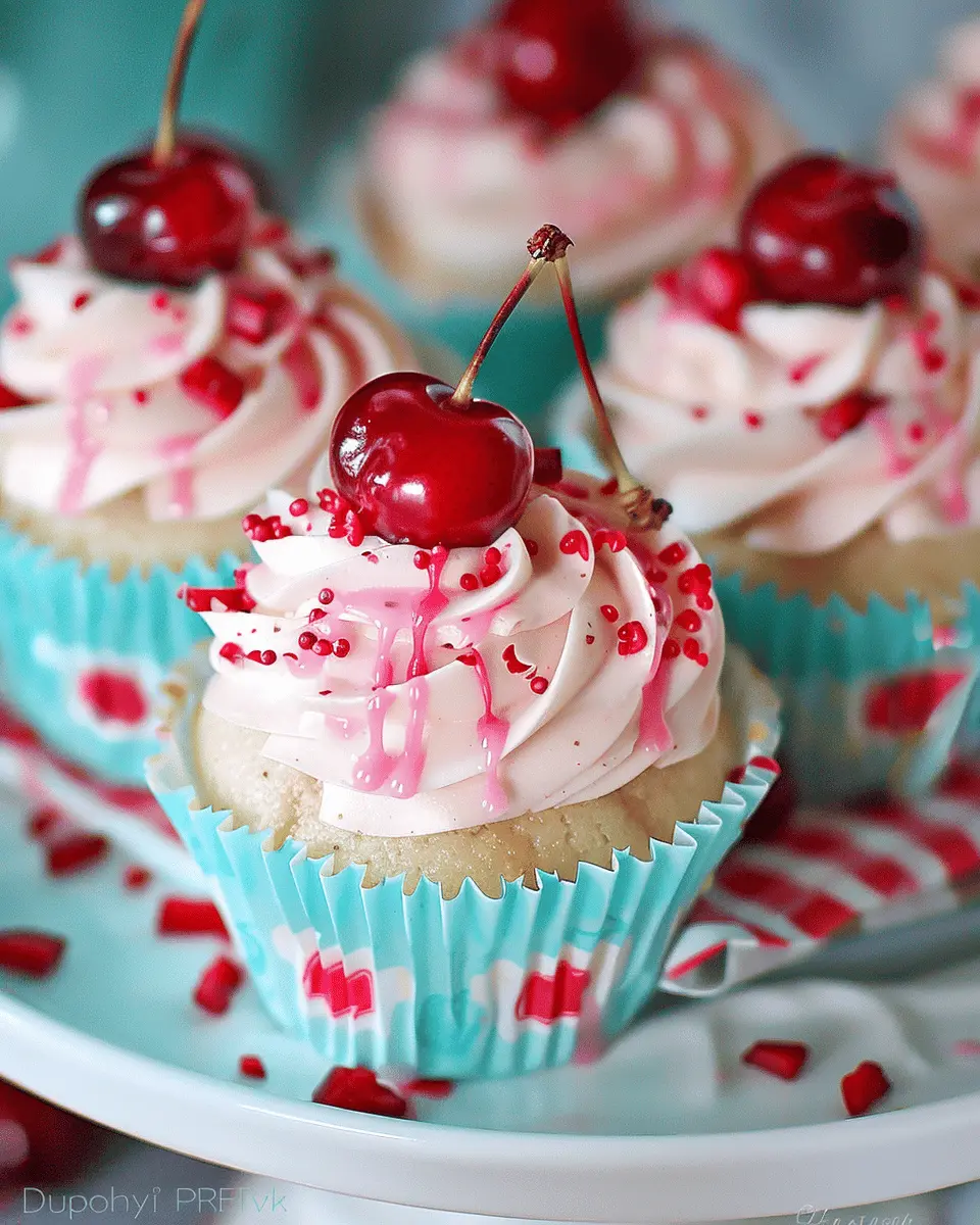 Cherry Almond Cupcakes