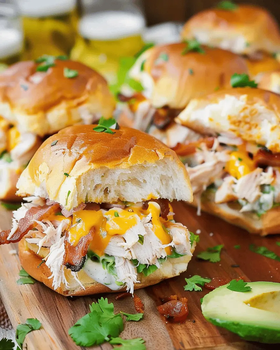 Chicken Bacon Ranch Sliders