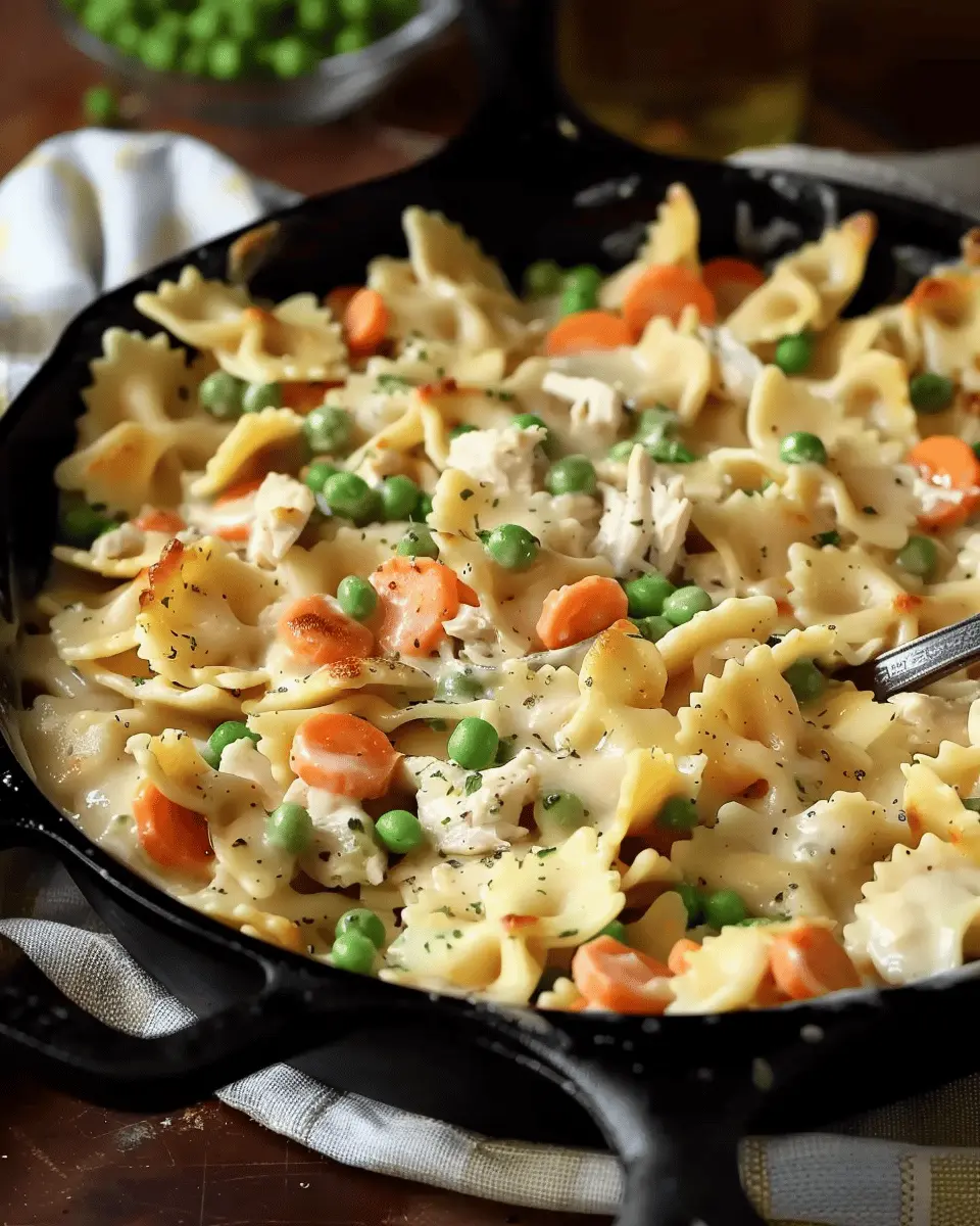 Chicken Pot Pie Pasta Skillet