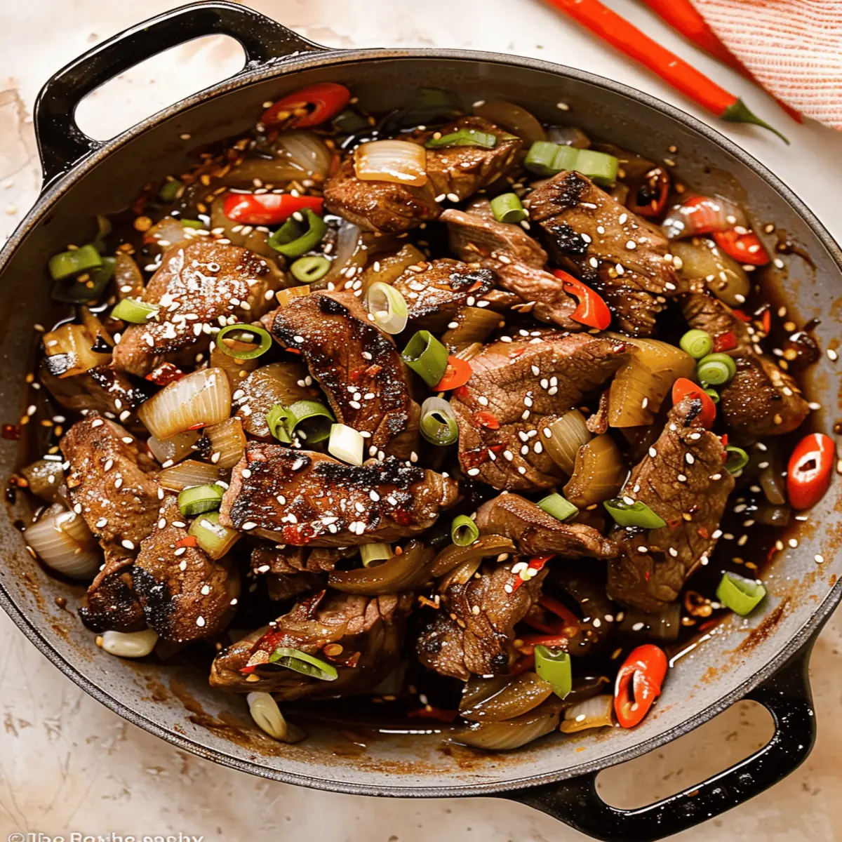 Chinese Pepper Steak with Onions