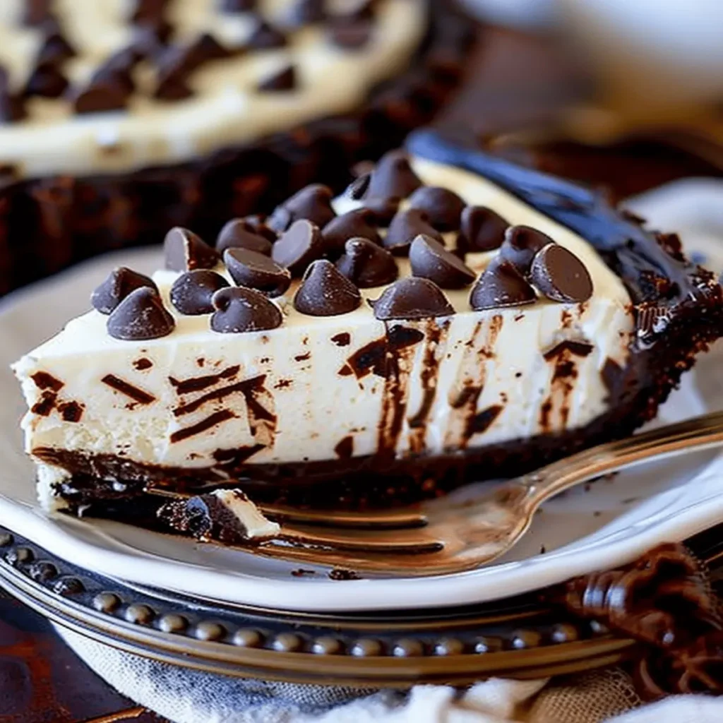 Chocolate Chip No Bake Cheesecake