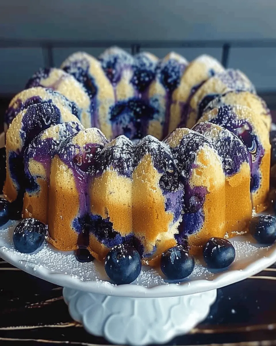 Classic Blueberry Sour Cream Pound Cake