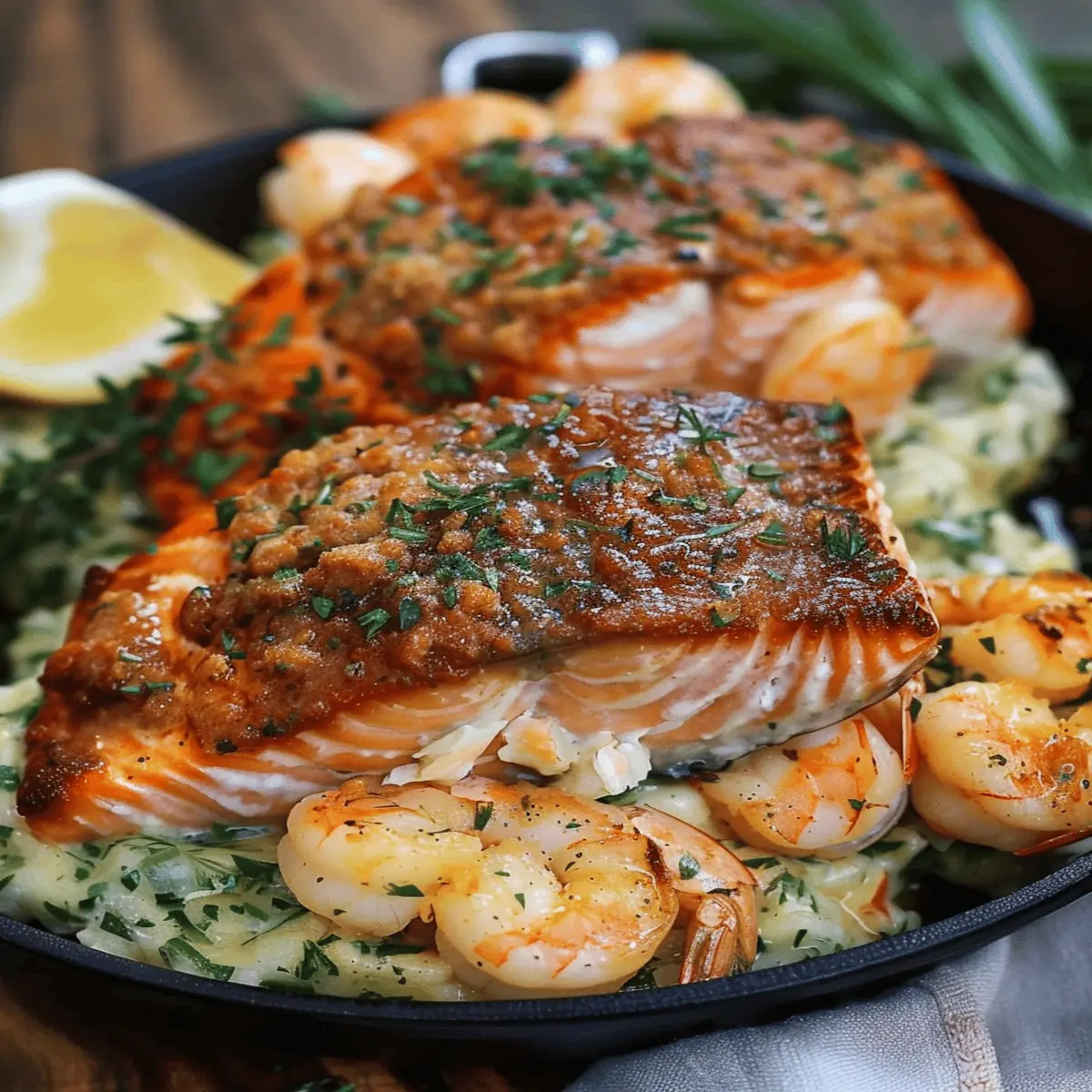 Crab Shrimp Stuffed Salmon
