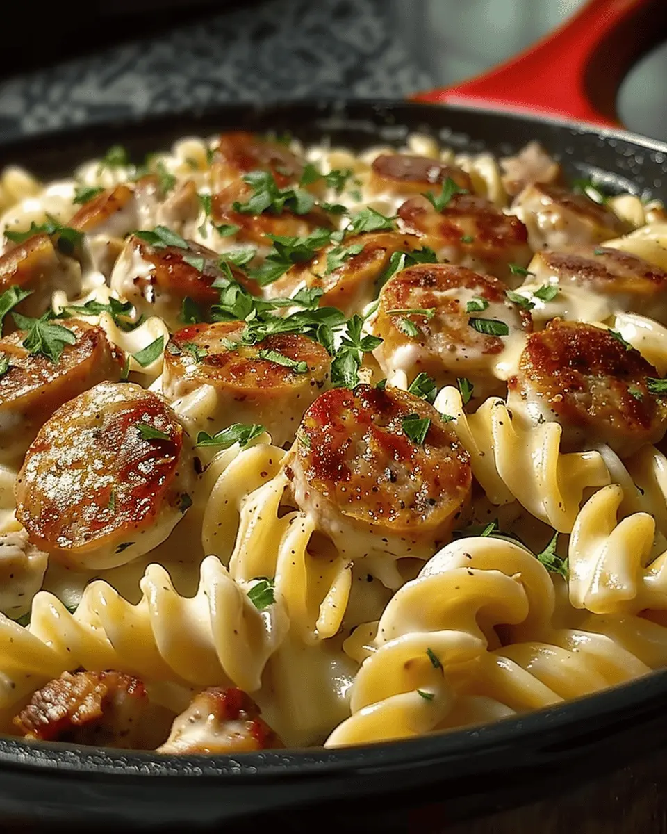 Creamy Pepper Jack Chicken & Sausage Pasta