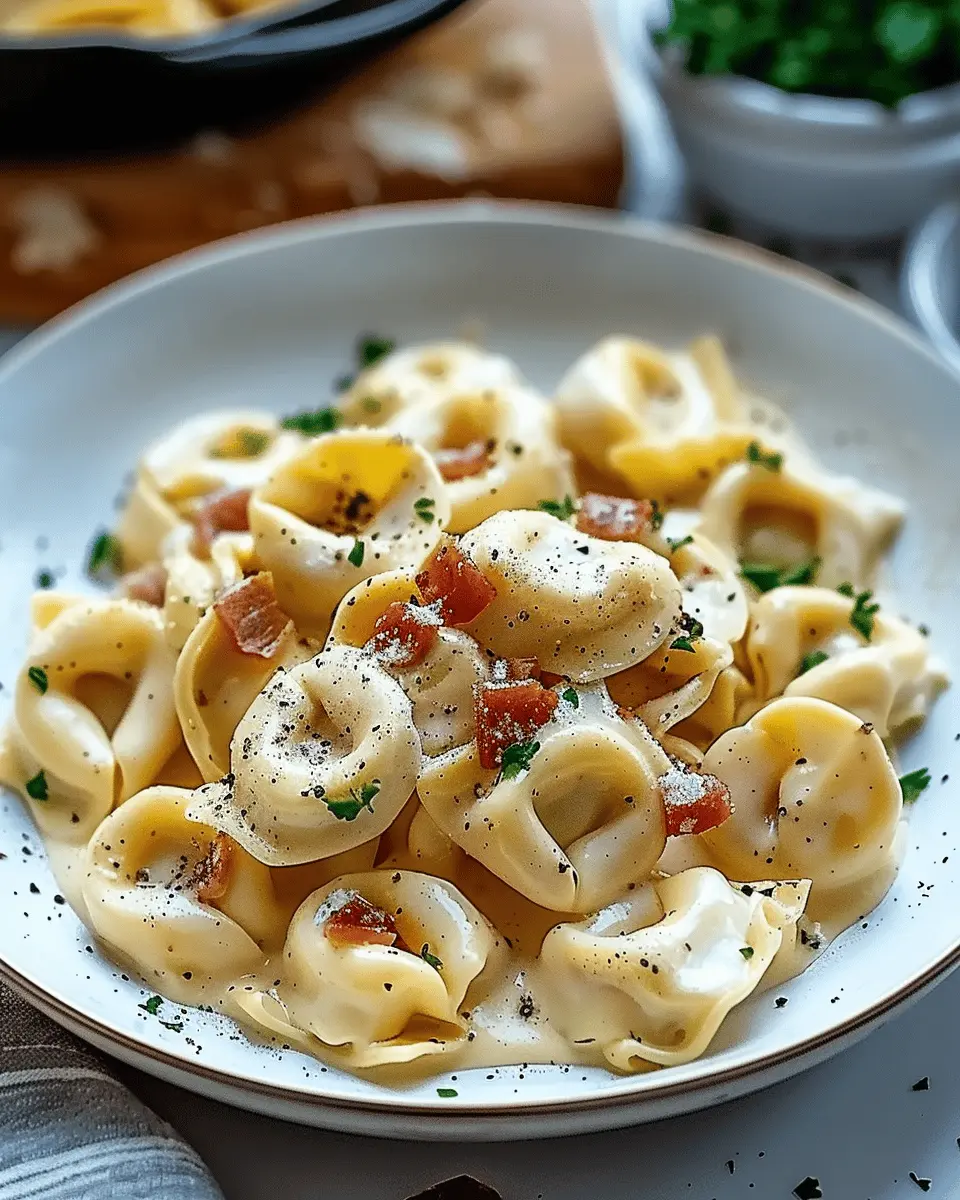 Creamy Tortellini Carbonara Recipe