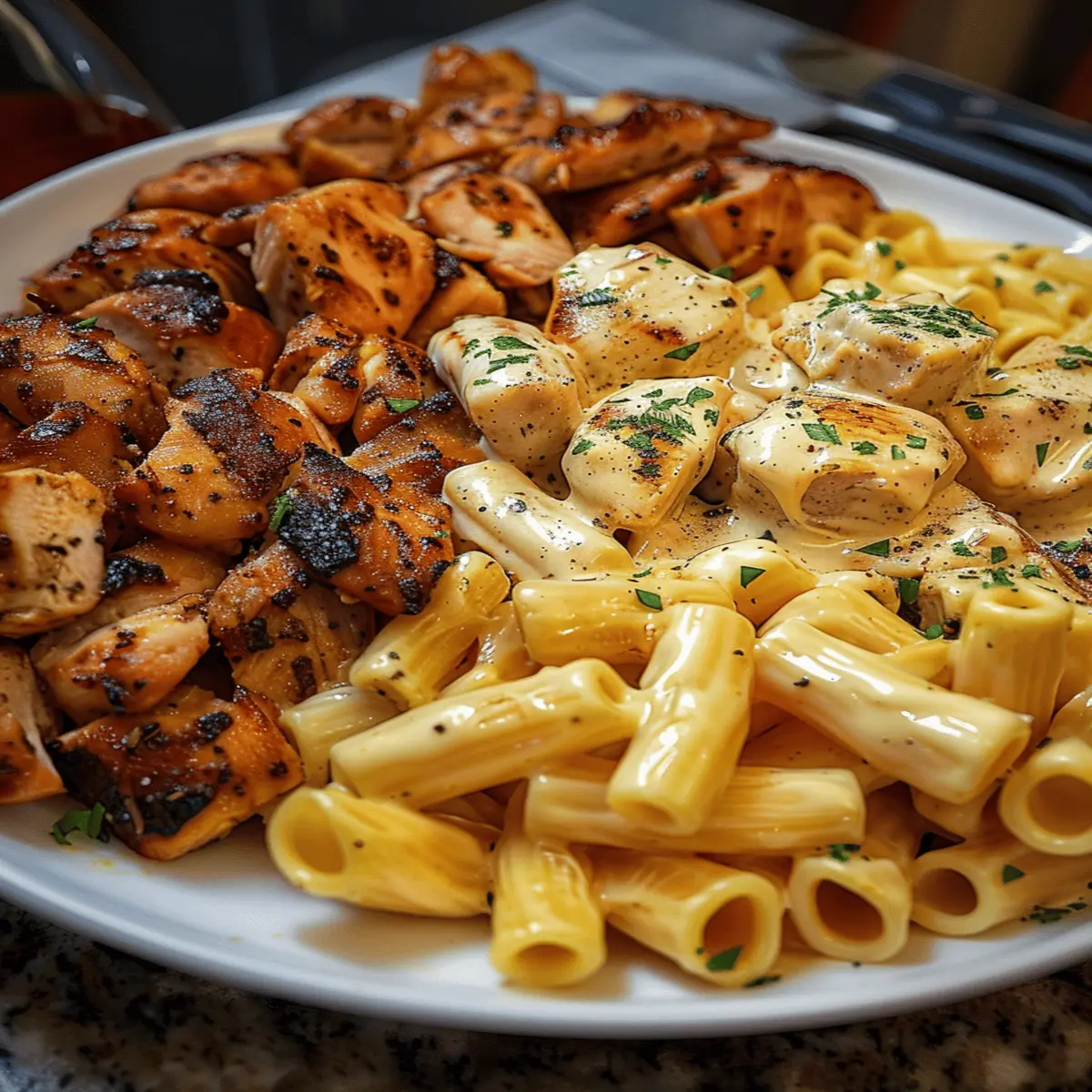 Creamy Velveeta Chicken Rigatoni