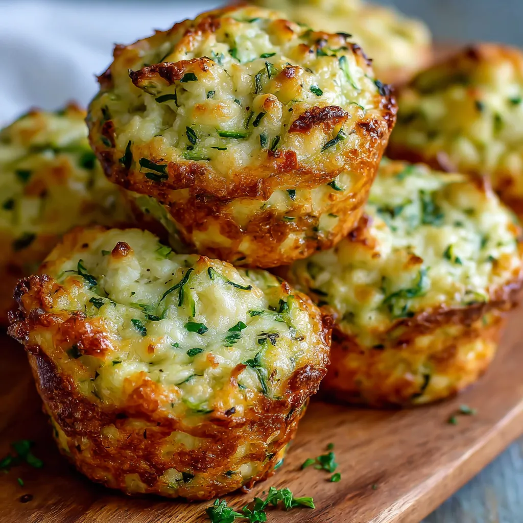Crispy Parmesan Zucchini Potato Muffins cooling in a muffin tin, golden and packed with shredded vegetables