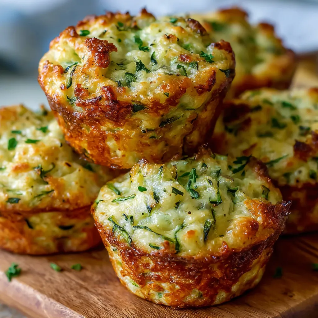 Crispy Parmesan Zucchini Potato Muffins cooling in a muffin tin, golden and packed with shredded vegetables