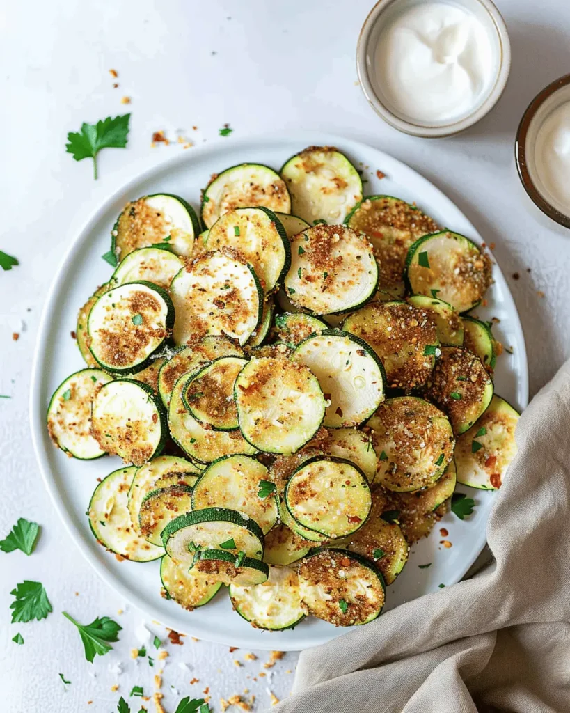 Crispy Baked Zucchini Chips