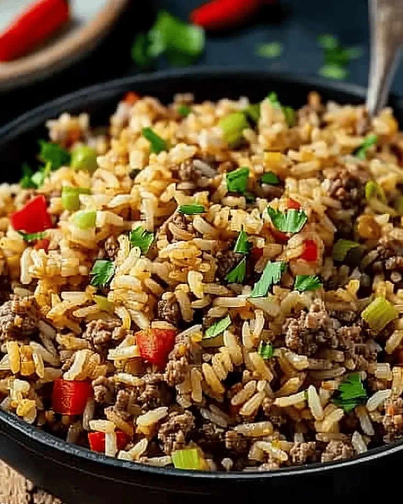 Dirty Rice with Ground Beef