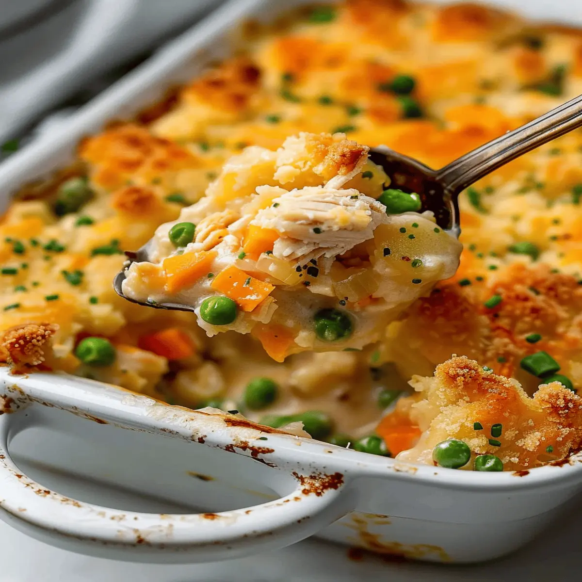 Easy Chicken Cobbler Dinner Casserole