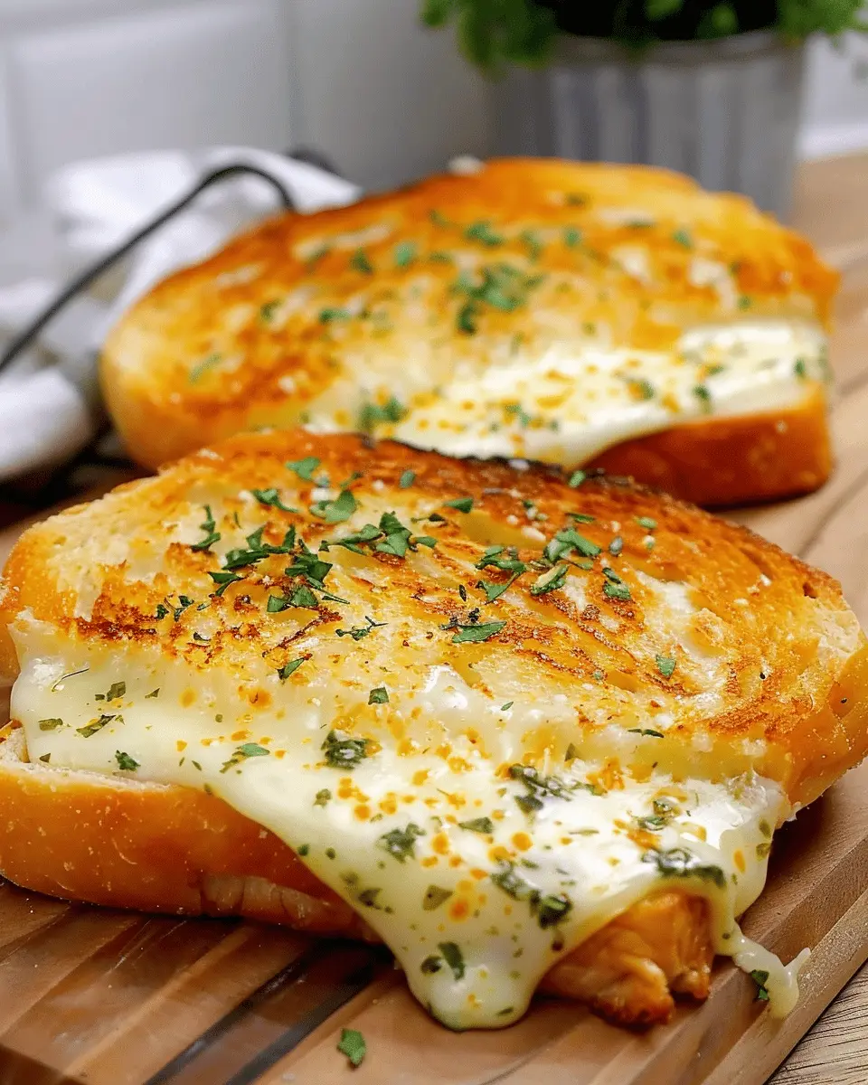 Garlic Bread Grilled Cheese