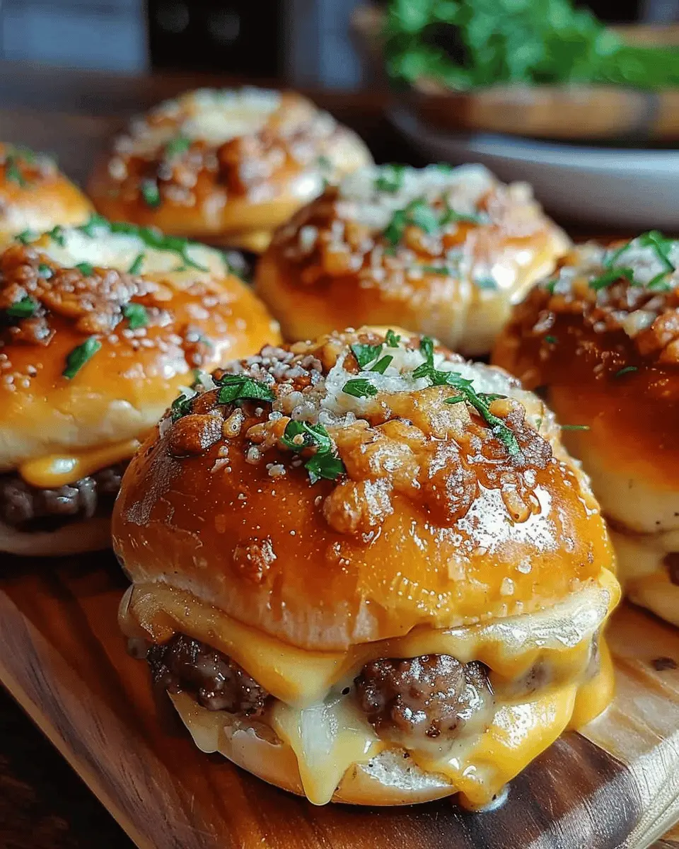 Garlic Parmesan Cheeseburger Bombs