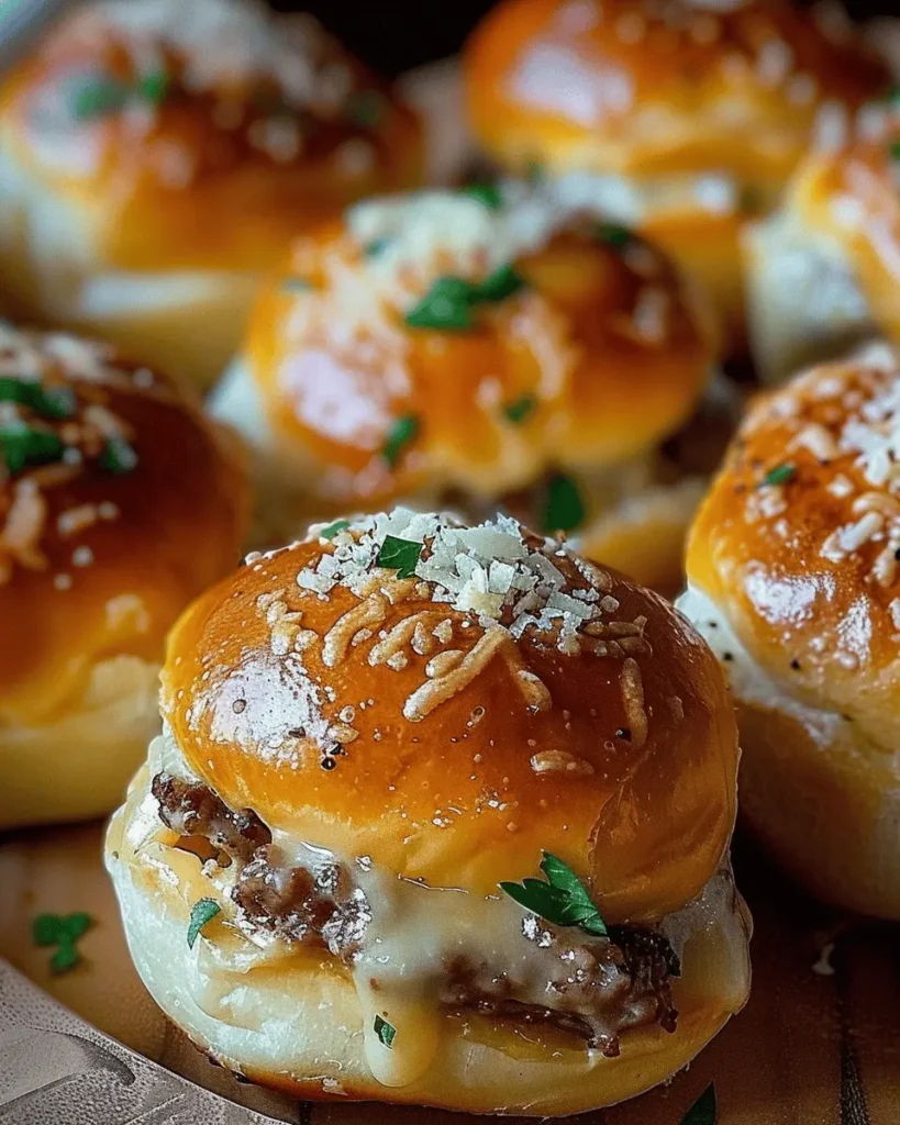 Garlic Parmesan Cheeseburger Bombs
